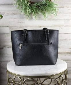 Montana West Concealed Carry Black Aztec Tote with Mini Tote - MEGA SALE -The Cinchy Cowgirl Store ConcealedCarryBrownAztecTote MiniTote 1 1080x