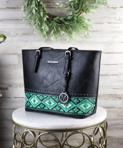 Montana West Concealed Carry Black Aztec Tote with Mini Tote - MEGA SALE -The Cinchy Cowgirl Store ConcealedCarryBrownAztecTote MiniTote 4 1080x