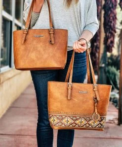 Montana West Concealed Carry Brown Aztec Tote (+ Mini Tote) >> MEGA SALE <<