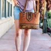 Montana West New Arrivals Concealed Carry Brown Bison Tote Handbag