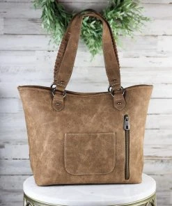 Montana West Handbags & Wallets Concealed Carry Brown Embroidered Aztec Tote Handbag