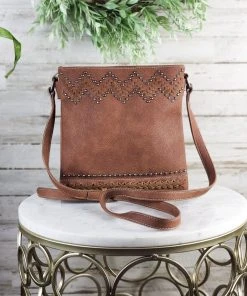 Montana West Concealed Carry Brown Fallon Crossbody Handbag Handbags & Wallets