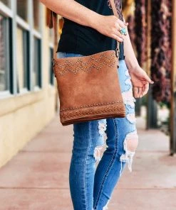Montana West Concealed Carry Brown Fallon Crossbody Handbag Handbags & Wallets