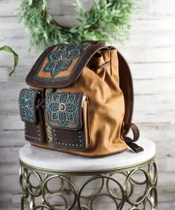 Montana West Handbags & Wallets Concealed Carry Brown Floral Backpack