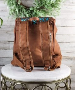 Montana West Brown Turquoise Concealed Carry Backpack - Stylish & Functional Handbag 10 Montana West Concealed Carry Brown Turquoise Pattern Backpack