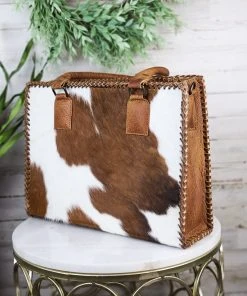 American Darling Handbags & Wallets Concealed Carry Brown & White Cowhide Handbag