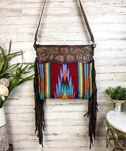 American Darling Concealed Carry Burgundy Multi Fringe Handbag Handbags & Wallets