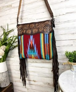 American Darling Concealed Carry Burgundy Multi Fringe Handbag Handbags & Wallets