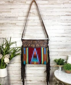 American Darling Concealed Carry Burgundy Multi Fringe Handbag Handbags & Wallets