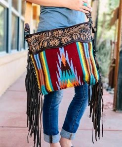 American Darling Concealed Carry Burgundy Multi Fringe Handbag Handbags & Wallets