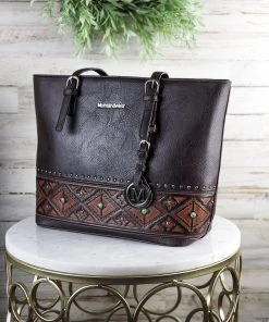 Montana West Aztec Tote with Mini Tote - Concealed Carry Handbag | MEGA SALE -The Cinchy Cowgirl Store ConcealedCarryCoffeeAztecTote MiniTote 1 1080x
