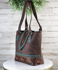 Montana West New Arrivals Concealed Carry Coffee Bison Tote Handbag