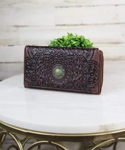 Montana West Concealed Carry Coffee Mandala Handbag & Wallet