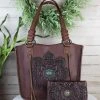 Montana West Concealed Carry Coffee Mandala Handbag & Wallet