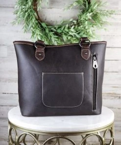 Montana West Concealed Carry Coffee Studded Tote Handbag New Arrivals