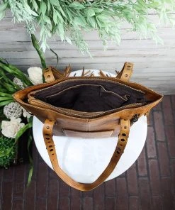 Montana West Concealed Carry Distressed Brown Tote Handbag - MEGA SALE -The Cinchy Cowgirl Store ConcealedCarryDistressedBrownToteHandbag3 1080x