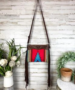 American Darling Concealed Carry Energetic Saddle Blanket Fringe Crossbody Handbag Handbags & Wallets