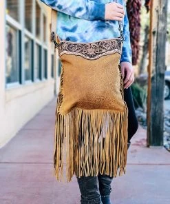 American Darling Concealed Carry Georgia Brown Fringe Handbag