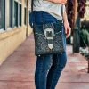 Montana West Concealed Carry Gianna Black Buckle Crossbody Handbag Handbags & Wallets