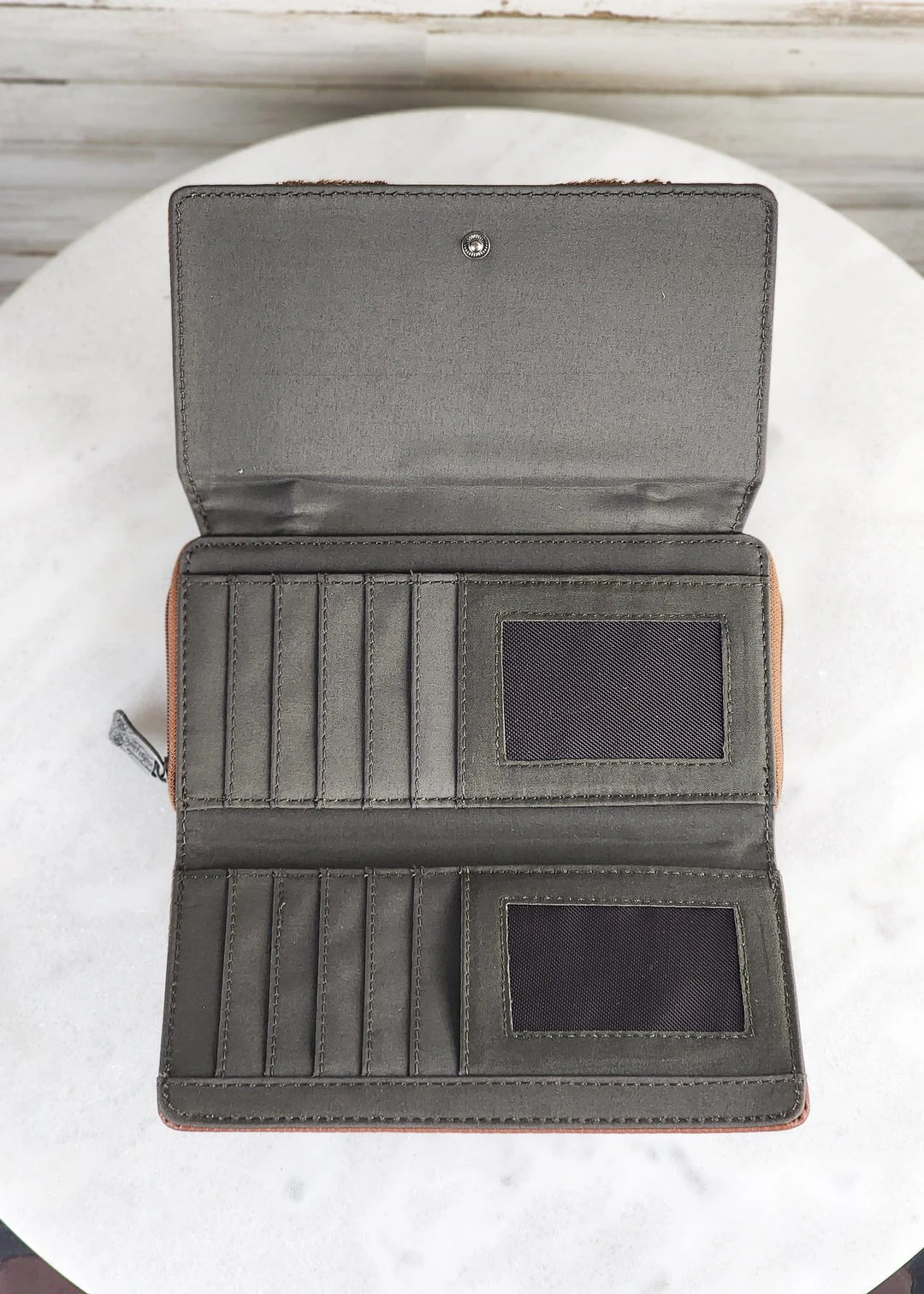 Montana West Gold Metallic Cowhide Concealed Carry Hobo Wallet & Handbag 8 Montana West Concealed Carry Gold Metallic Cowhide Hobo Wallet & Handbag