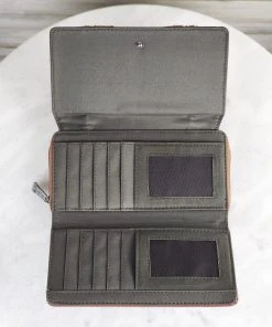 Montana West Wallets & Cardholders Gold Metallic Cowhide Wallet