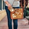 Montana West Concealed Carry Gold Metallic Cowhide Hobo Wallet & Handbag
