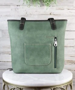Montana West Concealed Carry Green Arrow Tote Handbag New Arrivals