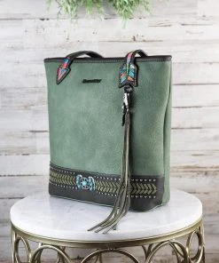 Montana West Concealed Carry Green Arrow Tote Handbag New Arrivals