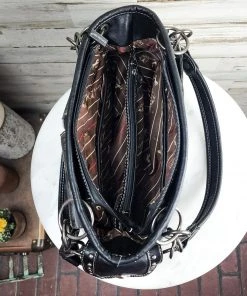 Montana West Handbags & Wallets Concealed Carry Jolene Black Cowhide Wallet & Satchel Handbag