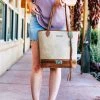 Montana West Concealed Carry Khaki Arrow Tote Handbag