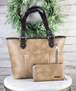 Montana West Concealed Carry Khaki Aztec Western Handbag & Wallet Handbags & Wallets