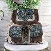 Montana West Concealed Carry Khaki Floral Backpack