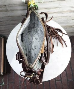 Myra Handbags & Wallets Concealed Carry Lopin' Cowhide Crossbody Handbag