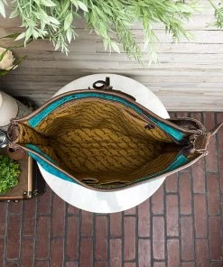 American Darling Handbags & Wallets Concealed Carry Metallic Aqua Cowhide Handbag