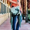 Myra Handbags & Wallets Concealed Carry Metallic Turquoise Cowhide Handbag
