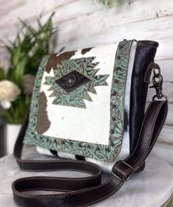 Myra Concealed Carry Moonlight Cowhide Aztec Handbag - Stylish & Functional Crossbody Tote 13 Myra Concealed Carry Moonlight Cowhide Aztec Handbag