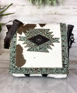Myra Concealed Carry Moonlight Cowhide Aztec Handbag - Stylish & Functional Crossbody Tote 12 Myra Concealed Carry Moonlight Cowhide Aztec Handbag