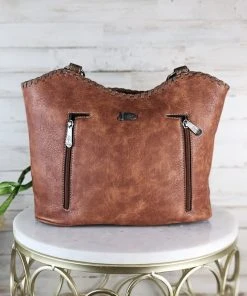 Trenditions Concealed Carry Raelynn Brown Aztec Tote Handbag