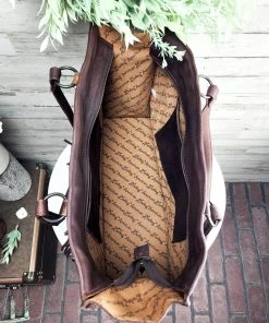 American Darling Concealed Carry Red Aztec Tooled Tote Handbag Handbags & Wallets