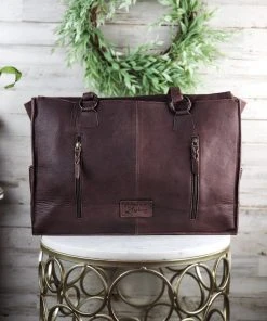 American Darling Concealed Carry Red Aztec Tooled Tote Handbag Handbags & Wallets