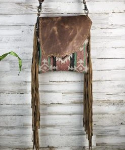 Myra Handbags & Wallets Concealed Carry Rocky Aztec Fringe Crossbody Handbag