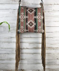 Myra Handbags & Wallets Concealed Carry Rocky Aztec Fringe Crossbody Handbag