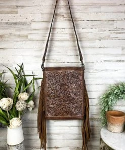 American Darling Concealed Carry Tad Bit Tooled Fringe Handbag Handbags & Wallets