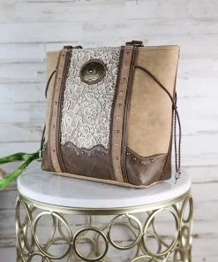 Trenditions Concealed Carry Tan & Lace Handbag Handbags & Wallets
