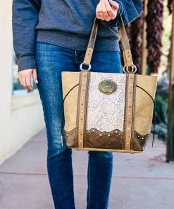 Trenditions Concealed Carry Tan & Lace Handbag Handbags & Wallets