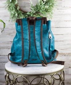 Montana West Concealed Carry Turquoise Floral Backpack Handbags & Wallets