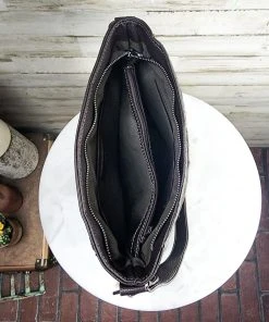 Montana West Concealed Carry Black & White Cowhide Hobo Wallet & Handbag