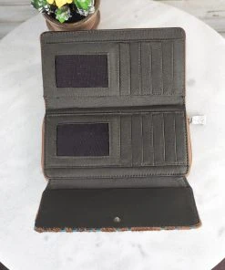 Montana West Handbags & Wallets Concealed Carry Turquoise Pattern Handbag & Wallet