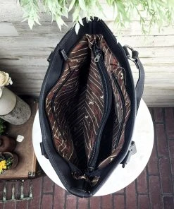 Montana West Concealed Carry Turquoise Tooled Tapestry Tote Handbag Handbags & Wallets