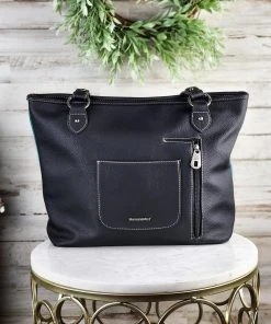 Montana West Concealed Carry Turquoise Tooled Tapestry Tote Handbag Handbags & Wallets